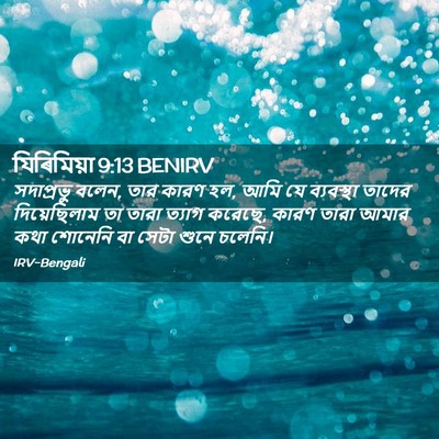 Picture 02 - যিৰিমিয়া 9:13 BENIRV - সদাপ্রভু বলেন, তার - Bible Verse Picture