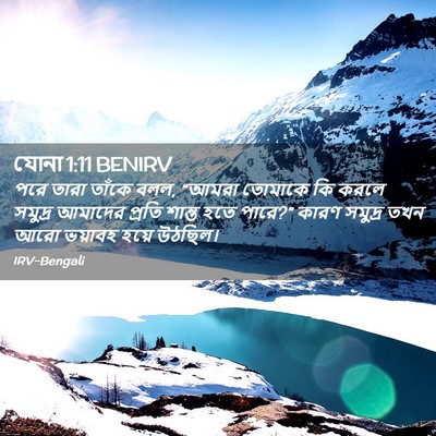 Picture 02 - যোনা 1:11 BENIRV - পরে তারা তাঁকে বলল, - Bible Verse Picture