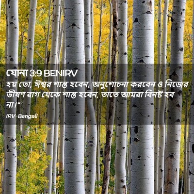 Picture 02 - যোনা 3:9 BENIRV - হয় তো, ঈশ্বর শান্ত - Bible Verse Picture