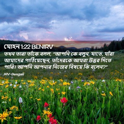Picture 02 - যোহন 1:22 BENIRV - তখন তারা তাঁকে বলল, - Bible Verse Picture