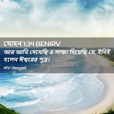 Picture 02 - যোহন 1:34 BENIRV - আর আমি দেখেছি ও - Bible Verse Picture