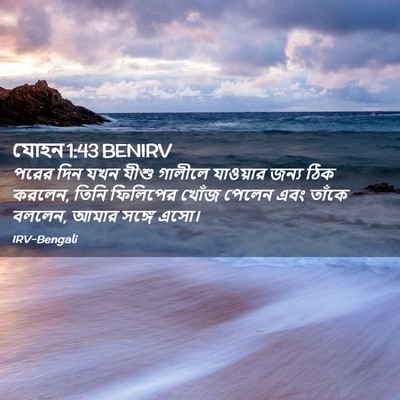 Picture 02 - যোহন 1:43 BENIRV - পরের দিন যখন যীশু - Bible Verse Picture