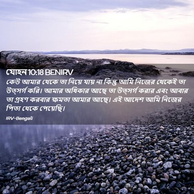 Picture 02 - যোহন 10:18 BENIRV - কেউ আমার থেকে তা - Bible Verse Picture