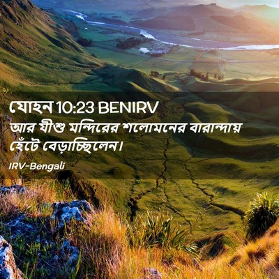 Picture 02 - যোহন 10:23 BENIRV - আর যীশু মন্দিরের - Bible Verse Picture