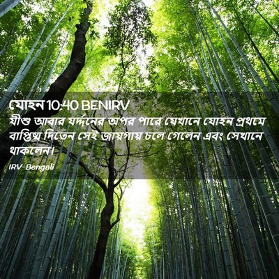 Picture 02 - যোহন 10:40 BENIRV - যীশু আবার - Bible Verse Picture