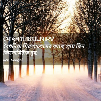 Picture 02 - যোহন 11:18 BENIRV - বৈথনিয়া - Bible Verse Picture