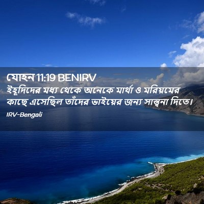 Picture 02 - যোহন 11:19 BENIRV - ইহূদিদের মধ্য - Bible Verse Picture