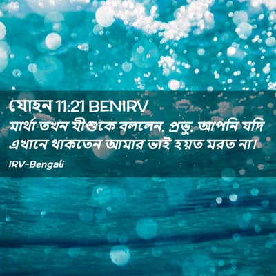 Picture 02 - যোহন 11:21 BENIRV - মার্থা তখন যীশুকে - Bible Verse Picture