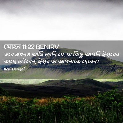 Picture 02 - যোহন 11:22 BENIRV - তবে এখনও আমি জানি - Bible Verse Picture