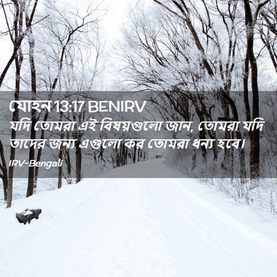 Picture 02 - যোহন 13:17 BENIRV - যদি তোমরা এই - Bible Verse Picture