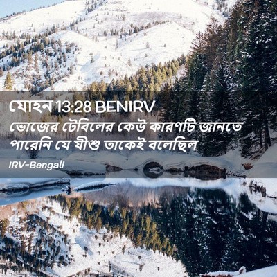 Picture 02 - যোহন 13:28 BENIRV - ভোজের টেবিলের কেউ - Bible Verse Picture