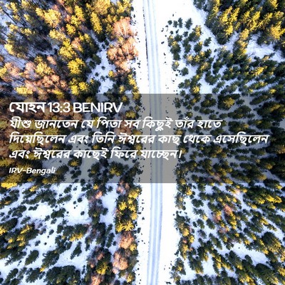 Picture 02 - যোহন 13:3 BENIRV - যীশু জানতেন যে - Bible Verse Picture