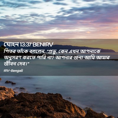 Picture 02 - যোহন 13:37 BENIRV - পিতর তাঁকে বললেন, - Bible Verse Picture
