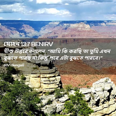 Picture 02 - যোহন 13:7 BENIRV - যীশু উত্তরে বললেন, - Bible Verse Picture