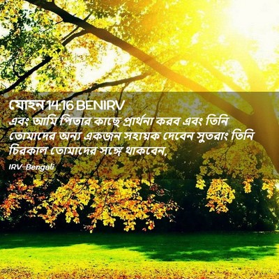 Picture 02 - যোহন 14:16 BENIRV - এবং আমি পিতার কাছে - Bible Verse Picture