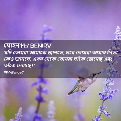 Picture 02 - যোহন 14:7 BENIRV - যদি তোমরা আমাকে - Bible Verse Picture