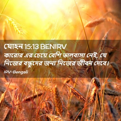 Picture 02 - যোহন 15:13 BENIRV - কারোর এর চেয়ে - Bible Verse Picture
