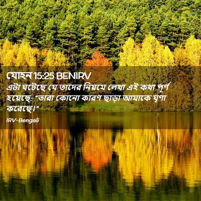 Picture 02 - যোহন 15:25 BENIRV - এটা ঘটেছে যে তাদের - Bible Verse Picture