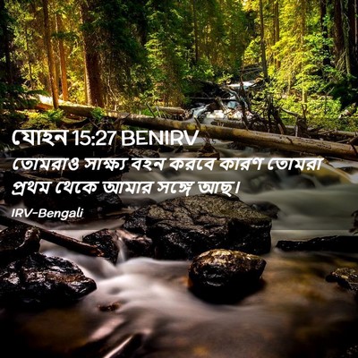 Picture 02 - যোহন 15:27 BENIRV - তোমরাও সাক্ষ্য - Bible Verse Picture