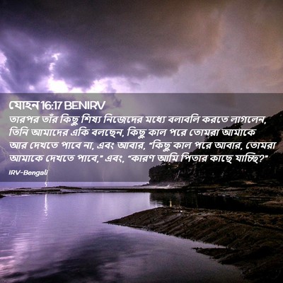 Picture 02 - যোহন 16:17 BENIRV - তারপর তাঁর কিছু - Bible Verse Picture