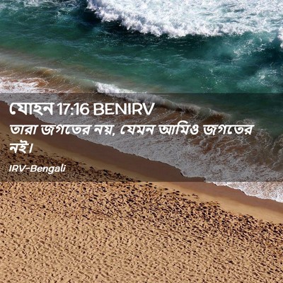 Picture 02 - যোহন 17:16 BENIRV - তারা জগতের নয়, - Bible Verse Picture