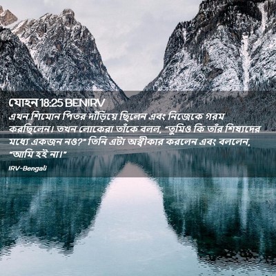 Picture 02 - যোহন 18:25 BENIRV - এখন শিমোন পিতর - Bible Verse Picture