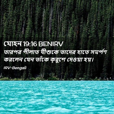 Picture 02 - যোহন 19:16 BENIRV - তারপর পীলাত - Bible Verse Picture