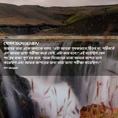 Picture 02 - যোহন 19:24 BENIRV - তারপর তারা একে - Bible Verse Picture