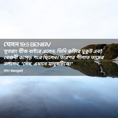 Picture 02 - যোহন 19:5 BENIRV - সুতরাং যীশু বাইরে - Bible Verse Picture
