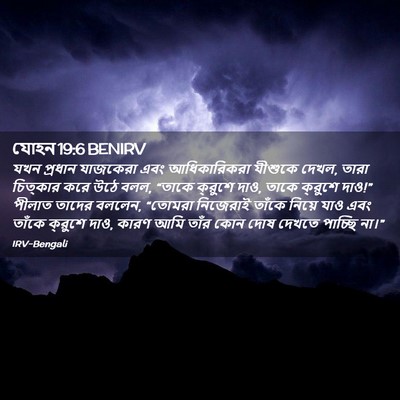 Picture 02 - যোহন 19:6 BENIRV - যখন প্রধান - Bible Verse Picture