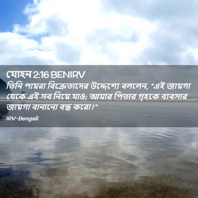 Picture 02 - যোহন 2:16 BENIRV - তিনি পায়রা - Bible Verse Picture
