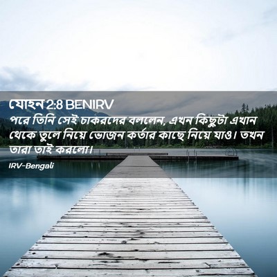 Picture 02 - যোহন 2:8 BENIRV - পরে তিনি সেই - Bible Verse Picture