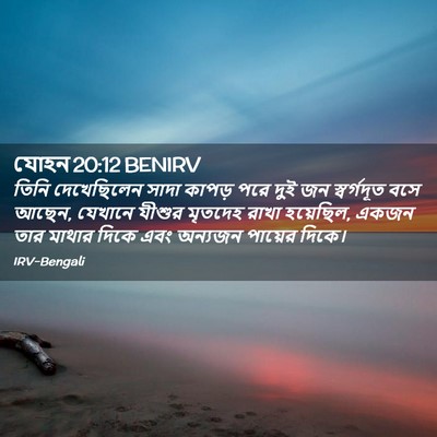 Picture 02 - যোহন 20:12 BENIRV - তিনি দেখেছিলেন - Bible Verse Picture
