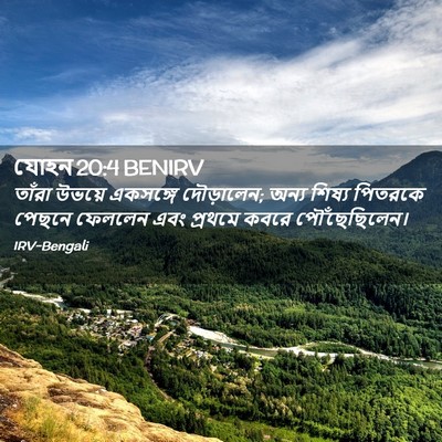 Picture 02 - যোহন 20:4 BENIRV - তাঁরা উভয়ে - Bible Verse Picture
