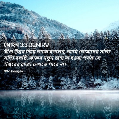 Picture 02 - যোহন 3:3 BENIRV - যীশু উত্তর দিয়ে - Bible Verse Picture