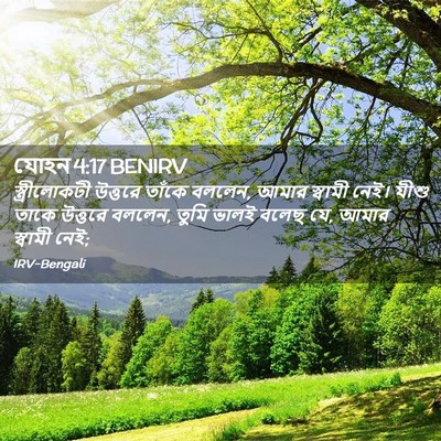 Picture 02 - যোহন 4:17 BENIRV - স্ত্রীলোকটী - Bible Verse Picture
