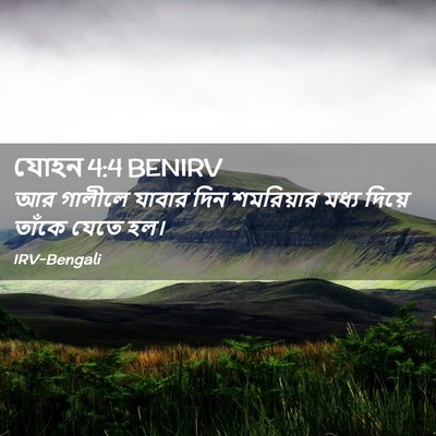 Picture 02 - যোহন 4:4 BENIRV - আর গালীলে যাবার - Bible Verse Picture