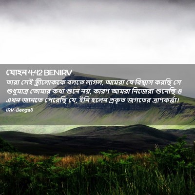 Picture 02 - যোহন 4:42 BENIRV - তারা সেই - Bible Verse Picture