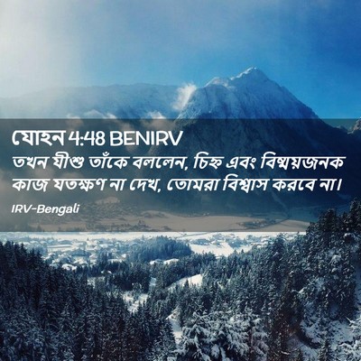 Picture 02 - যোহন 4:48 BENIRV - তখন যীশু তাঁকে - Bible Verse Picture