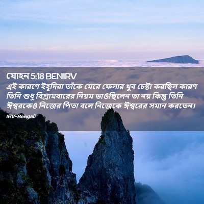 Picture 02 - যোহন 5:18 BENIRV - এই কারণে ইহূদিরা - Bible Verse Picture
