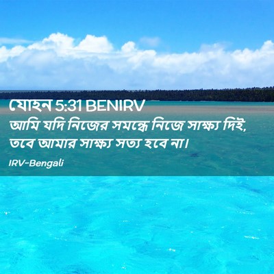 Picture 02 - যোহন 5:31 BENIRV - আমি যদি নিজের - Bible Verse Picture