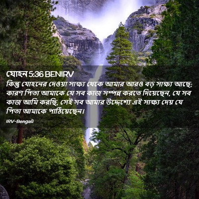 Picture 02 - যোহন 5:36 BENIRV - কিন্তু যোহনের - Bible Verse Picture