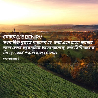 Picture 02 - যোহন 6:15 BENIRV - যখন যীশু বুঝতে - Bible Verse Picture