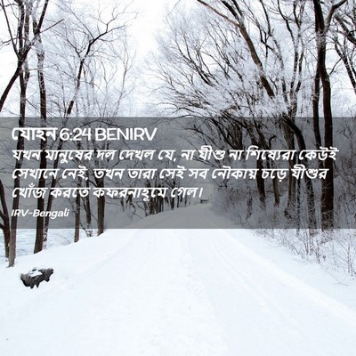 Picture 02 - যোহন 6:24 BENIRV - যখন মানুষের দল - Bible Verse Picture