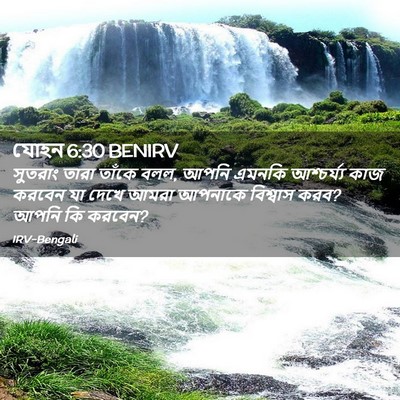 Picture 02 - যোহন 6:30 BENIRV - সুতরাং তারা তাঁকে - Bible Verse Picture