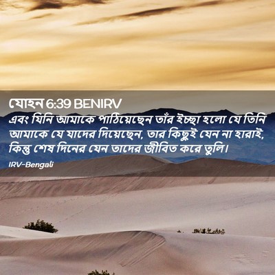 Picture 02 - যোহন 6:39 BENIRV - এবং যিনি আমাকে - Bible Verse Picture