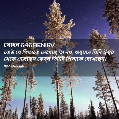 Picture 02 - যোহন 6:46 BENIRV - কেউ যে পিতাকে - Bible Verse Picture