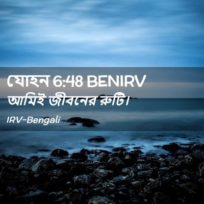 Picture 02 - যোহন 6:48 BENIRV - আমিই জীবনের - Bible Verse Picture