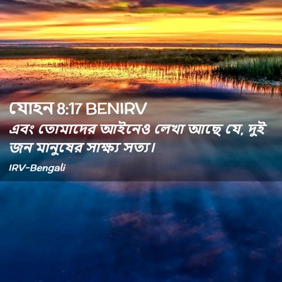 Picture 02 - যোহন 8:17 BENIRV - এবং তোমাদের আইনেও - Bible Verse Picture
