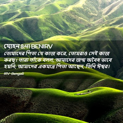 Picture 02 - যোহন 8:41 BENIRV - তোমাদের পিতা যে - Bible Verse Picture